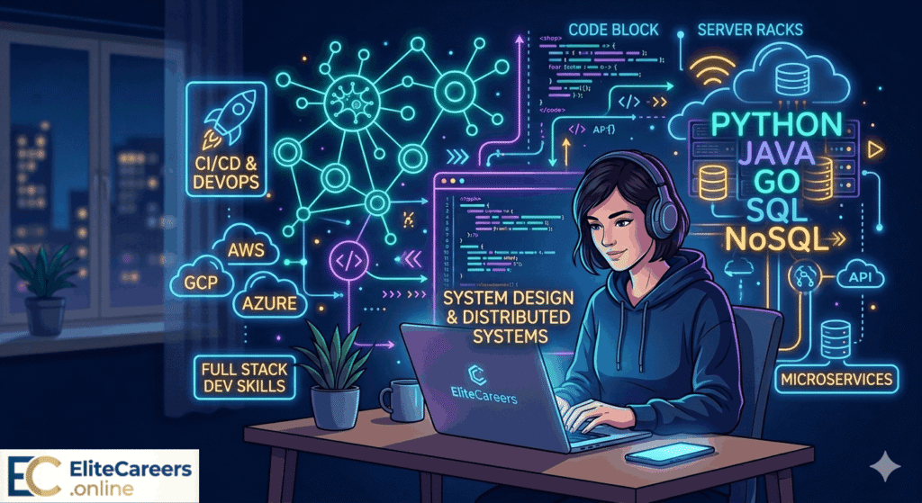 Remote backend engineer contract job opportunity infographic