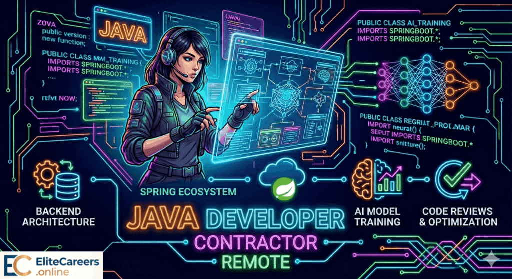 Remote Java Developer job opening featured image for EliteCareers online.